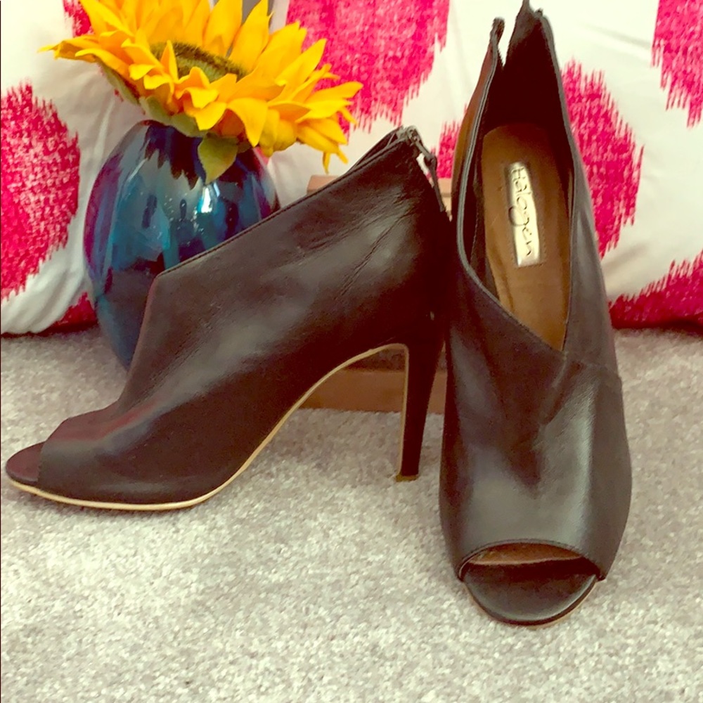 Halogen peep toe black heels size 6.5